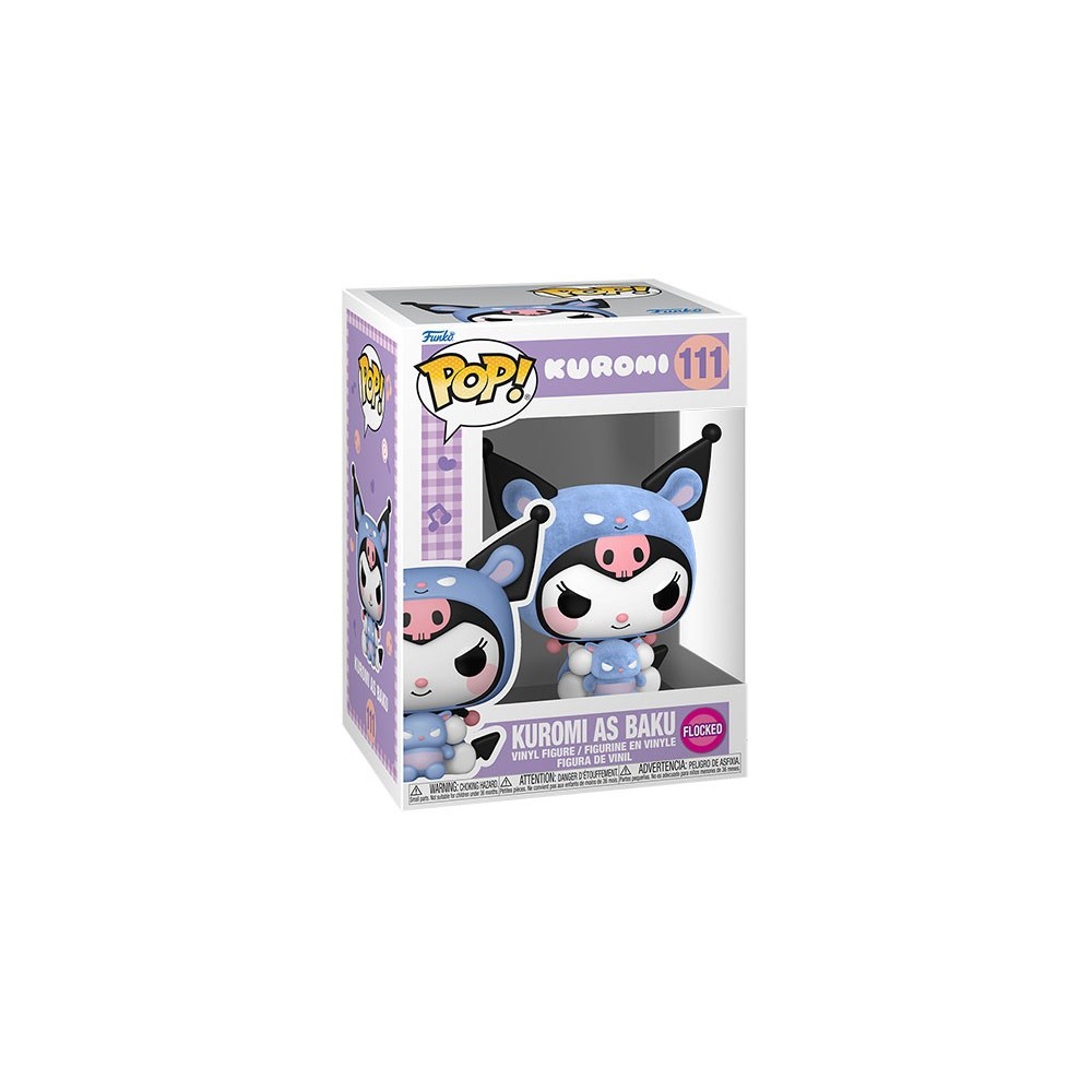FUNKO POP! KUROMI AS BAKU FLOCKED BOBBLE HEAD KNOCKER FIGURE FUNKO