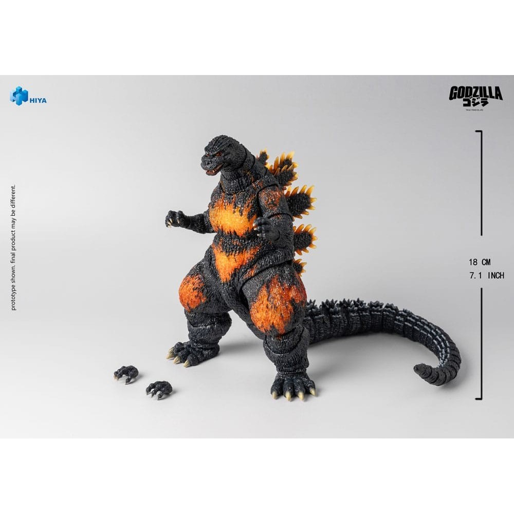 GODZILLA VS DESTOROYAH 1995 BURNING GODZILLA EXQUISITE BASIC ACTION FIGURE HIYA TOYS