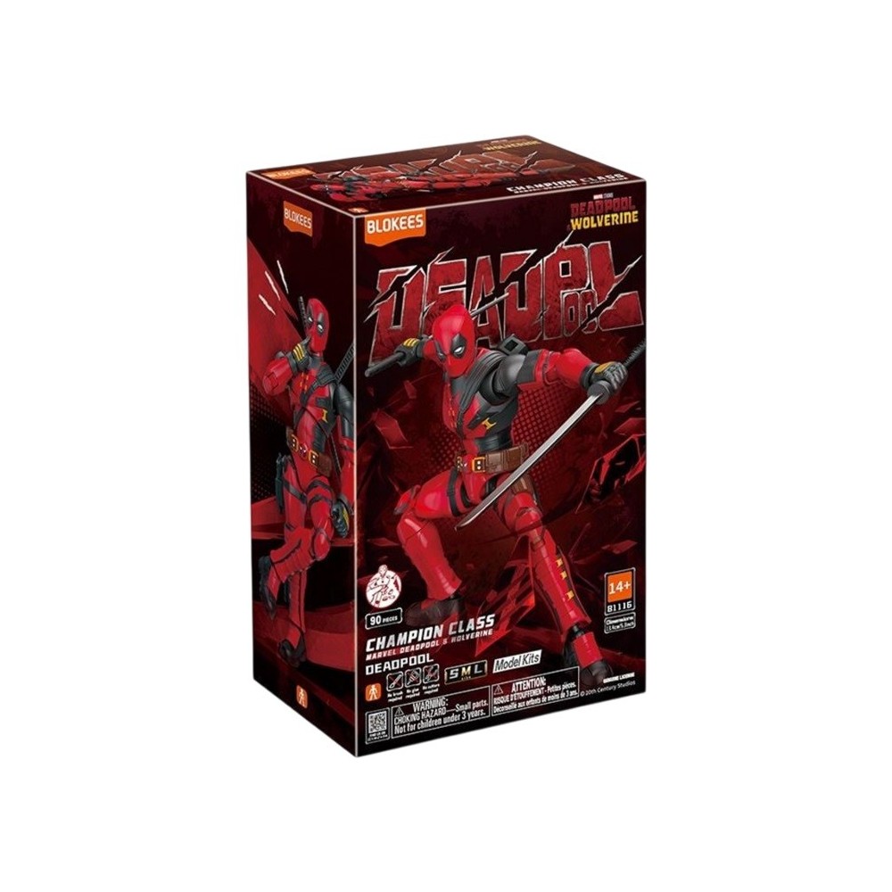 MARVEL DEADPOOL AND WOLVERINE DEADPOOL CHAMPION CLASS MODEL KIT ACTION FIGURE BLOKEES