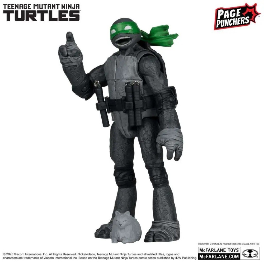 TEENAGE MUTANT NINJA TURTLES PAGE PUNCHERS MICHELANGELO B,W&G ACTION FIGURE MC FARLANE