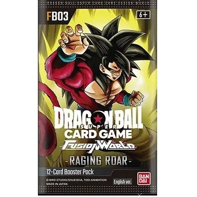 BANDAI DRAGON BALL SUPER CARD FUSION WORLD RAGING ROAR FB03 EU ENGLISH BOOSTER