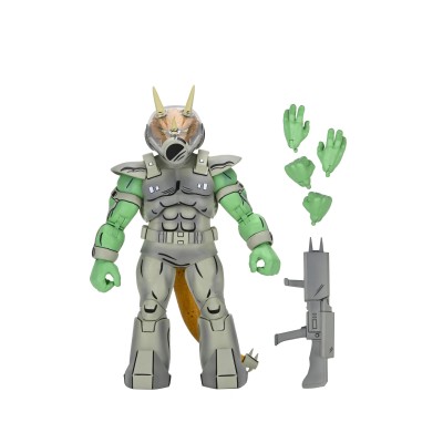 TEENAGE MUTANT NINJA TURTLES MIRAGE COMICS SHOCK COMMANDO TRICERATON ACTION FIGURE NECA