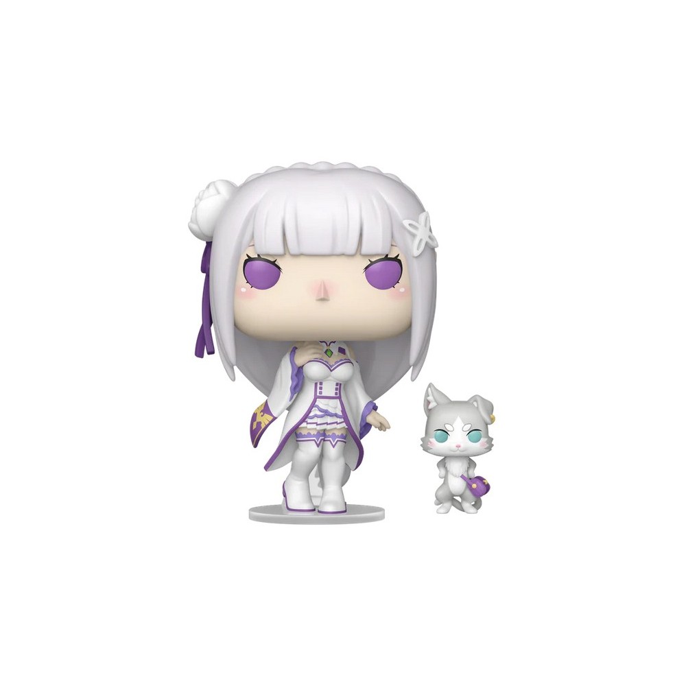 FUNKO POP! RE:ZERO EMILIA WITH PUCK BOBBLE HEAD KNOCKER FIGURE FUNKO