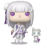 FUNKO POP! RE:ZERO EMILIA WITH PUCK BOBBLE HEAD KNOCKER FIGURE FUNKO