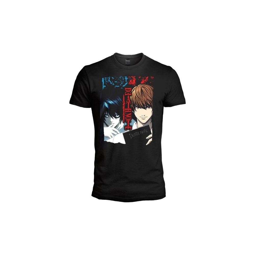 T SHIRT DEATH NOTE LIGHT AND L PARANORMAL