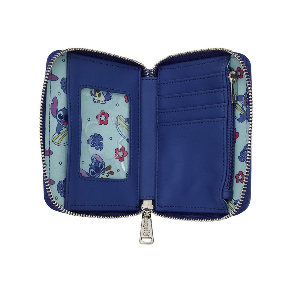 LOUNGEFLY DISNEY STITCH SITTING ON THE ROCK WOMAN WALLET ZIP