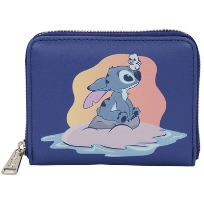 LOUNGEFLY DISNEY STITCH SITTING ON THE ROCK WOMAN WALLET ZIP