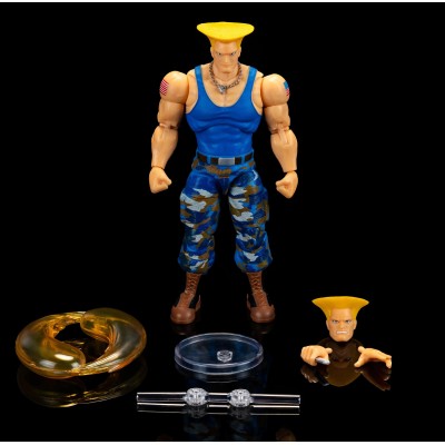 JADA TOYS ULTRA STREET FIGHTER II GUILE PLAYER 2 VARIANT VERSION DELUXE ACTION FIGURE