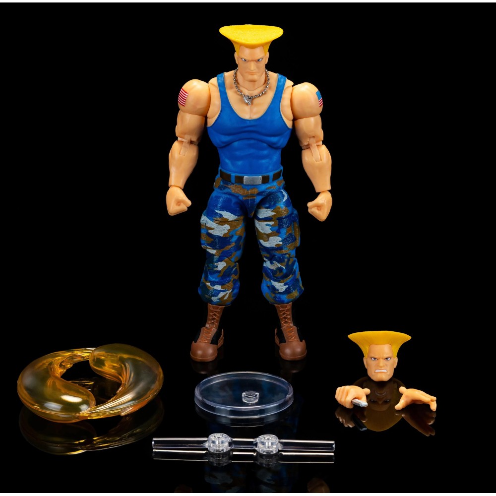 JADA TOYS ULTRA STREET FIGHTER II GUILE PLAYER 2 VARIANT VERSION DELUXE ACTION FIGURE