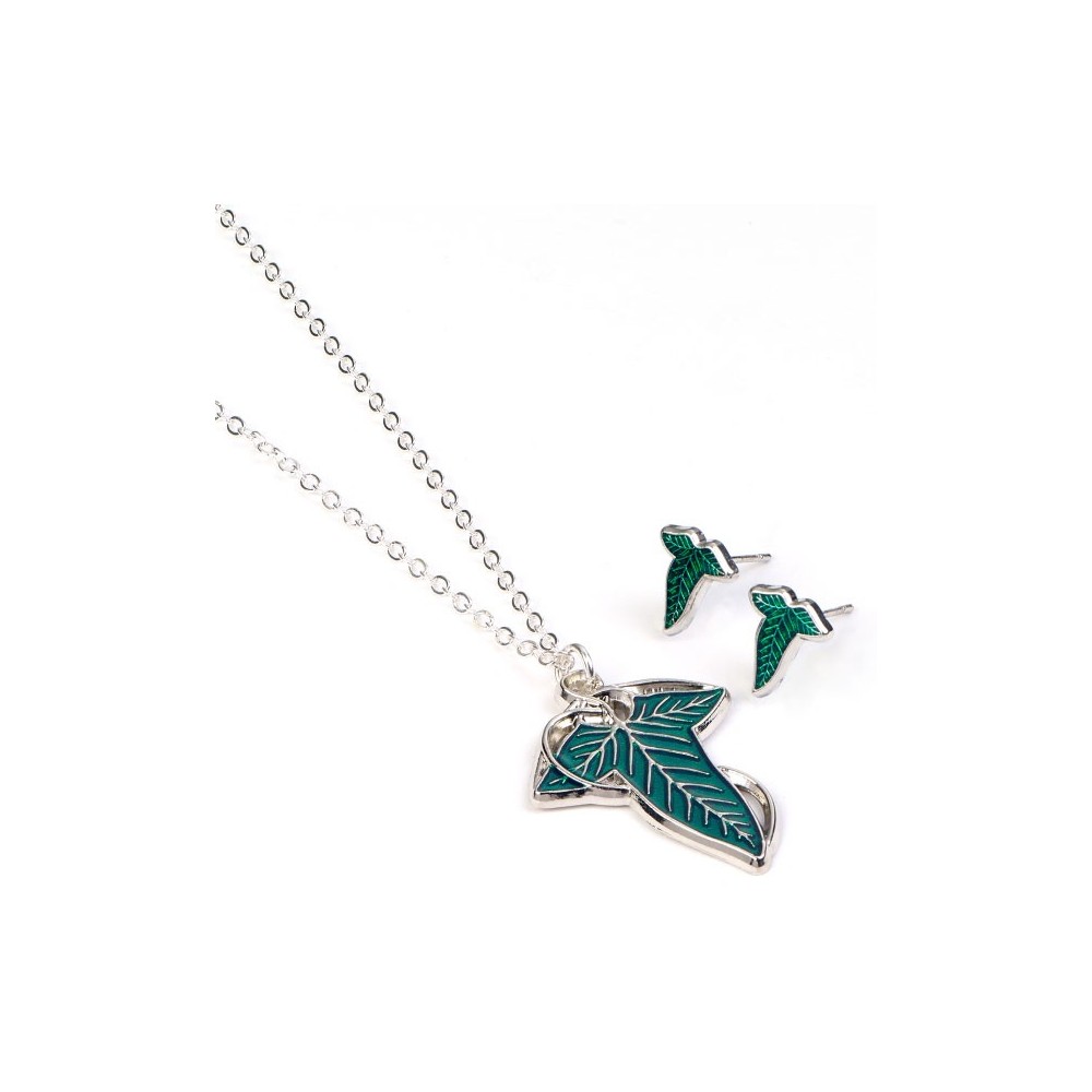 BUY THE LORD OF THE RINGS LORIEN LEAF NECKLACE AND EARRINGS SET