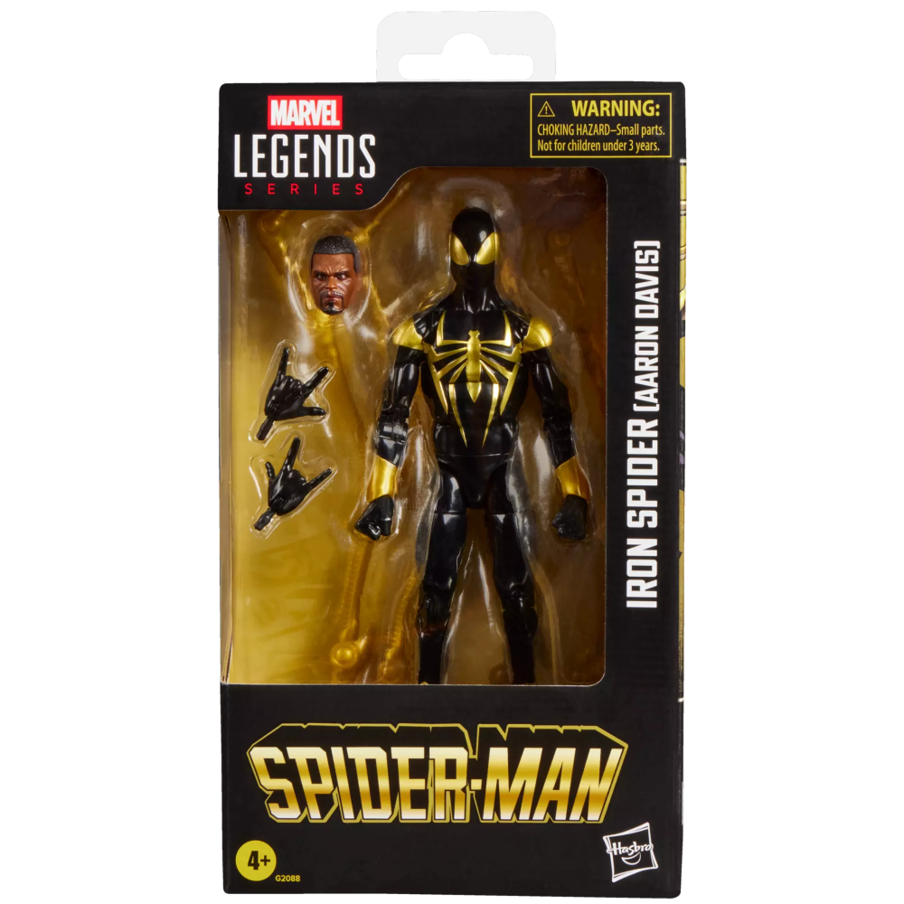 MARVEL LEGENDS SPIDER-MAN IRON SPIDER AARON DAVIS PVC ACTION FIGURE HASBRO