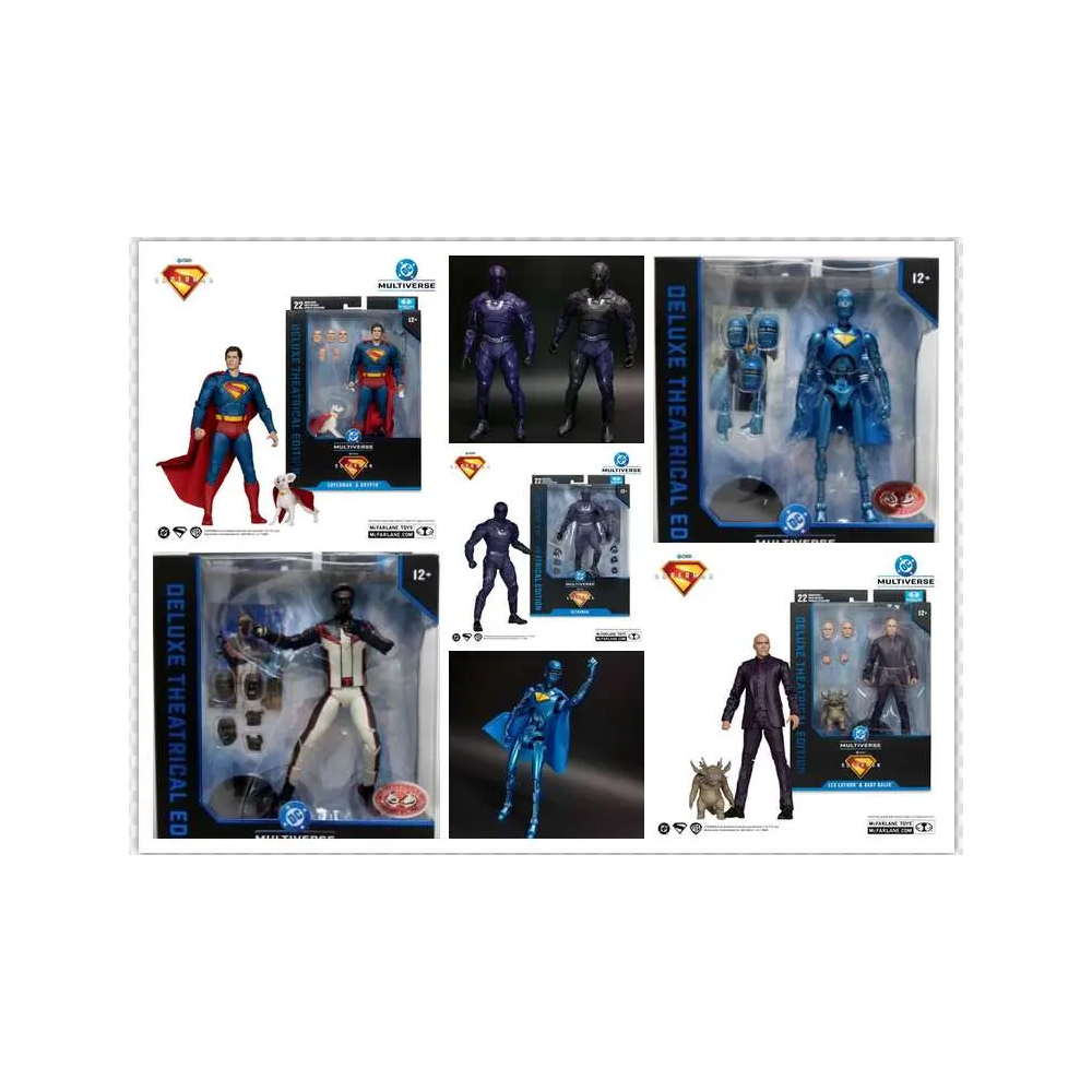 DC THEATRICAL DLX SUPERMAN MOVIE SET 6X ACTION FIGURE
