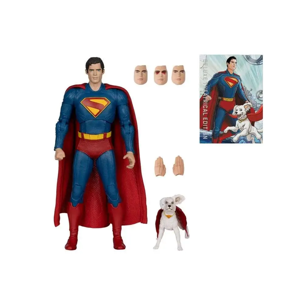DC THEATRICAL DLX SUPERMAN MOVIE SET 6X ACTION FIGURE