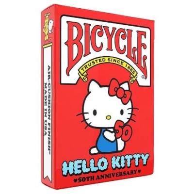 BICYCLE HELLO KITTY 50TH ANNIVERSARY POKER PLAYING CARDS DECK