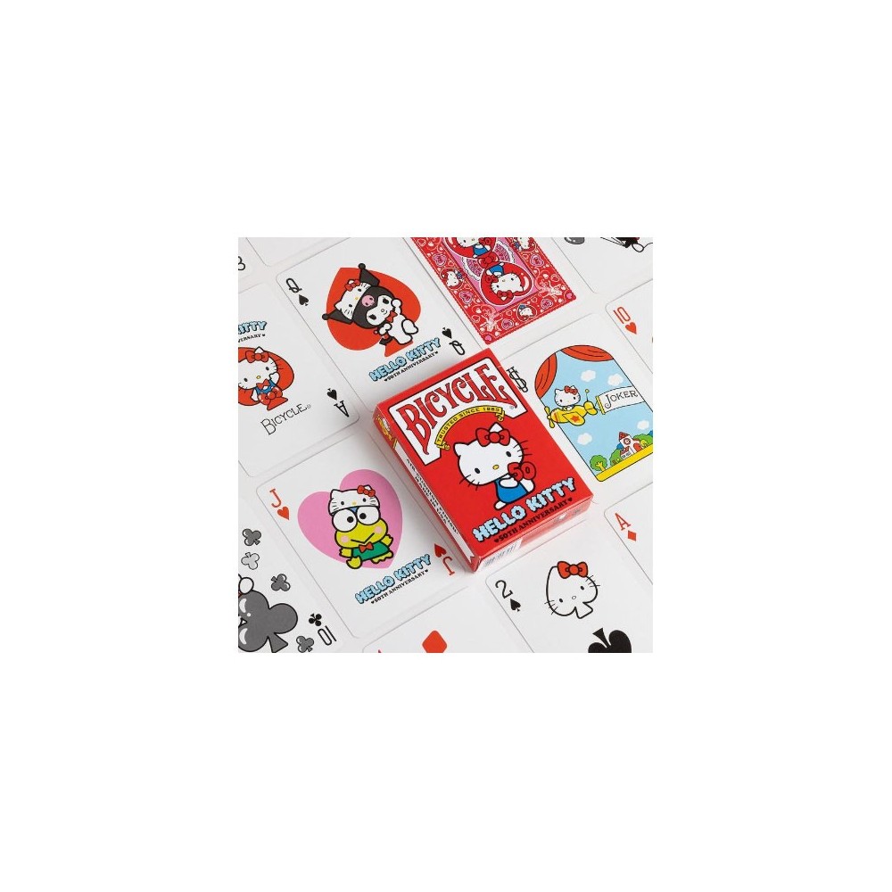 BICYCLE HELLO KITTY 50TH ANNIVERSARY POKER PLAYING CARDS DECK