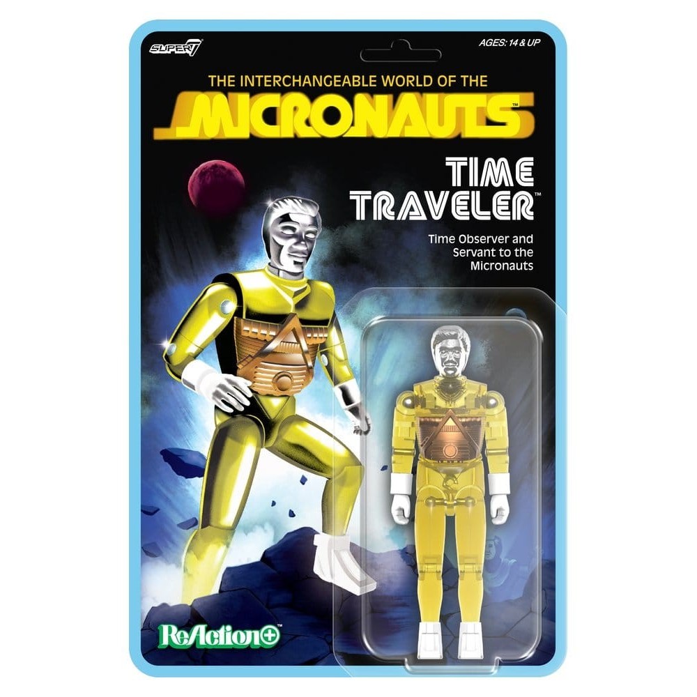 MICRONAUTS TIME TRAVELER YELLOW REACTION+ ACTION FIGURE