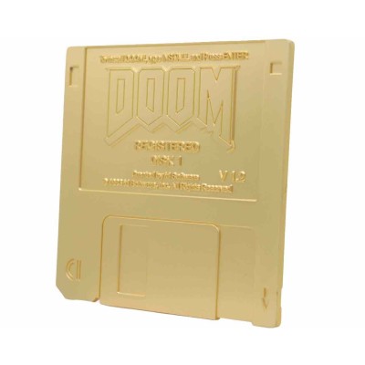 DOOM COMMEMORATIVE FLOPPY DISC GOLD EDITION REPLICA