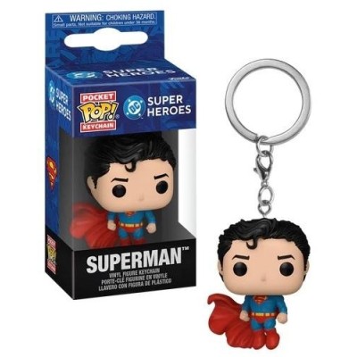 DC SUPER HEROES SUPERMAN POCKET POP! KEYCHAIN FUNKO