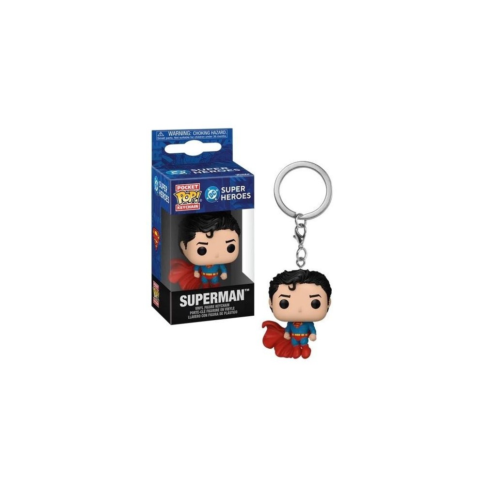 DC SUPER HEROES SUPERMAN POCKET POP! KEYCHAIN FUNKO