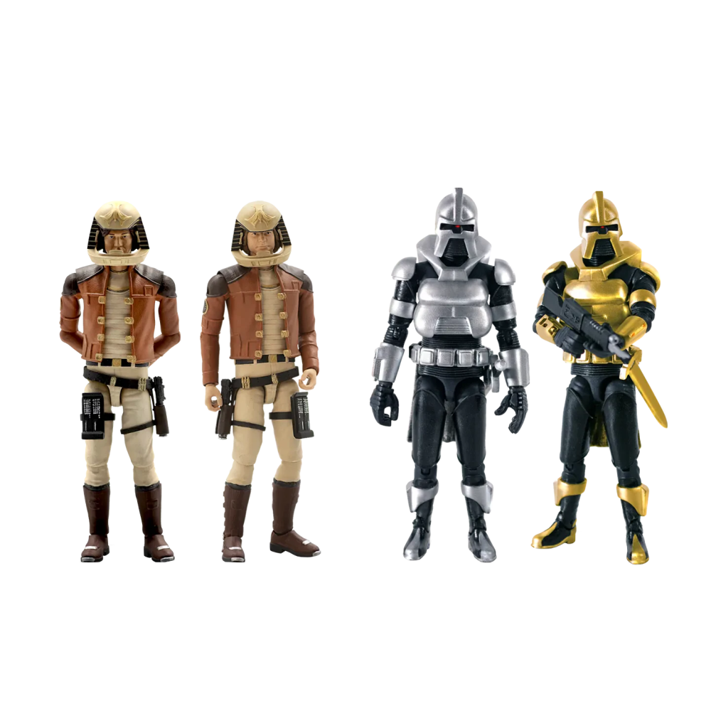 BATTLESTAR GALACTICA ACTION FIGURES SET 3.75 POLLICI