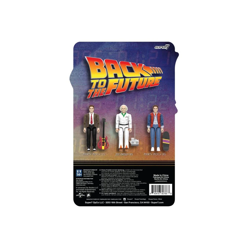 BACK TO THE FUTURE DOC BROWN REACTION+ ACTION FIGURE