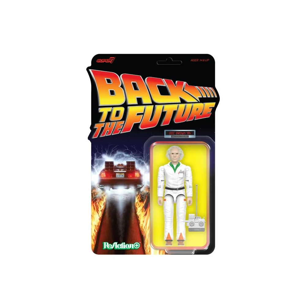 BACK TO THE FUTURE DOC BROWN REACTION+ ACTION FIGURE