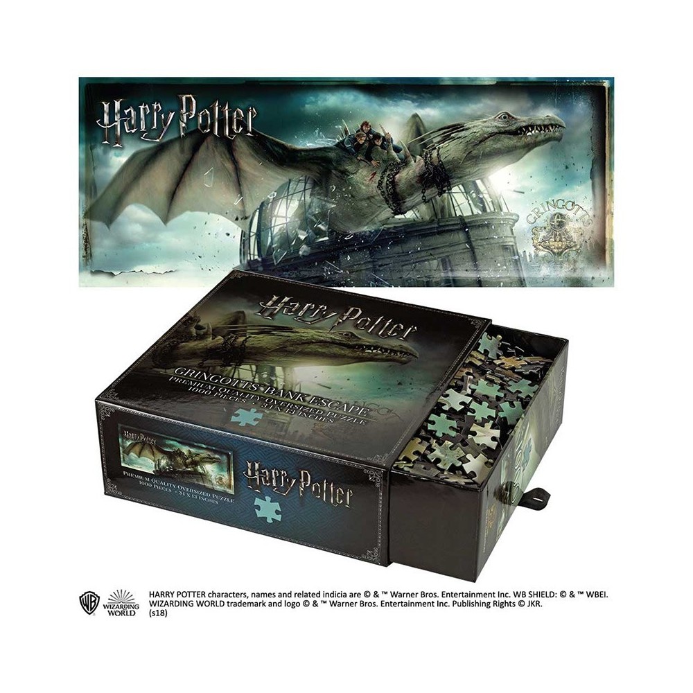 NOBLE COLLECTIONS HARRY POTTER GRINGOTTS BANK ESCAPE 1000 PIECES PEZZI JIGSAW PUZZLE 85X32CM
