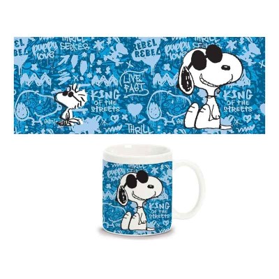 SNOOPY GLASSES MUG TAZZA CERAMICA