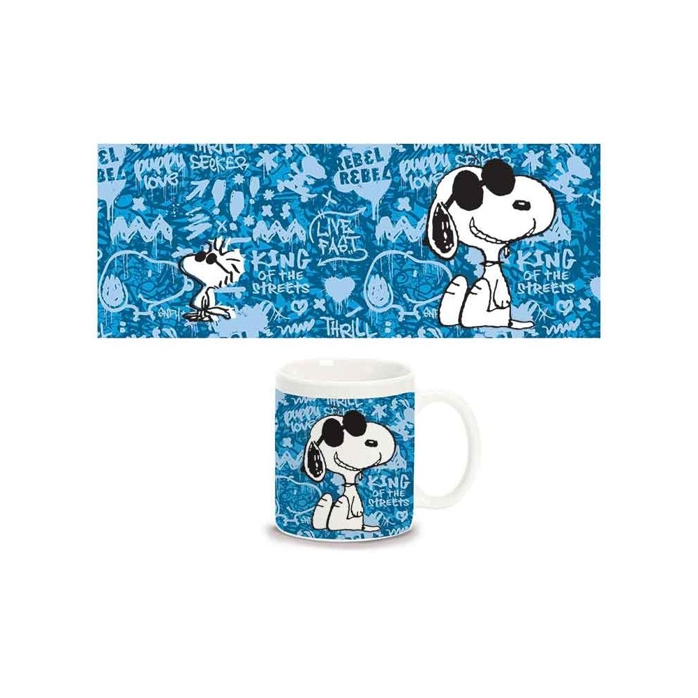SNOOPY GLASSES MUG TAZZA CERAMICA
