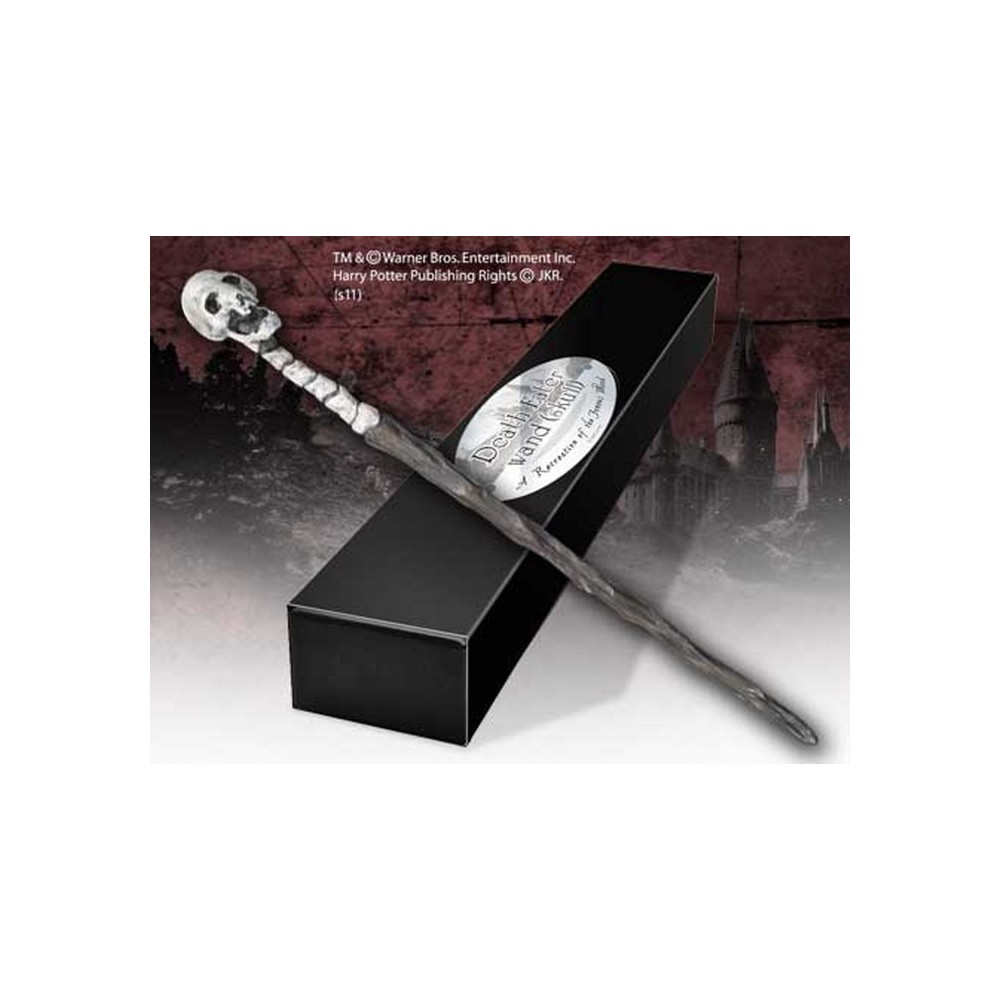HARRY POTTER WAND DEATH EATER SKULL REPLICA BACCHETTA NOBLE COLLECTIONS