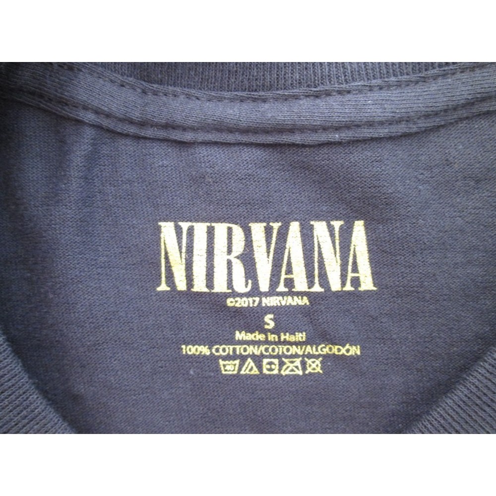 MAGLIA T SHIRT NIRVANA SMILE NERA