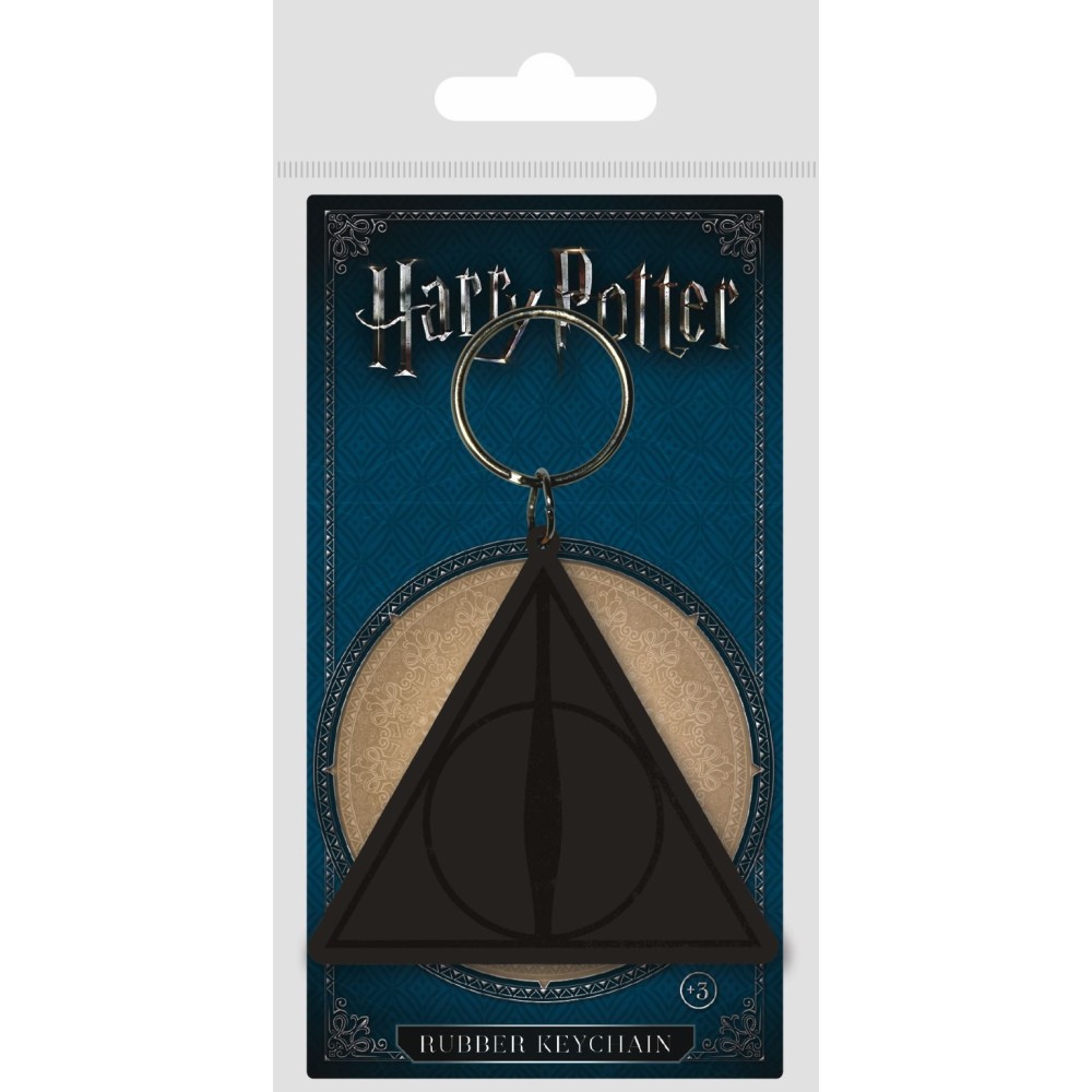 HARRY POTTER THE DEATHLY HALLOWS RUBBER KEYCHAIN PORTACHIAVI IN GOMMA