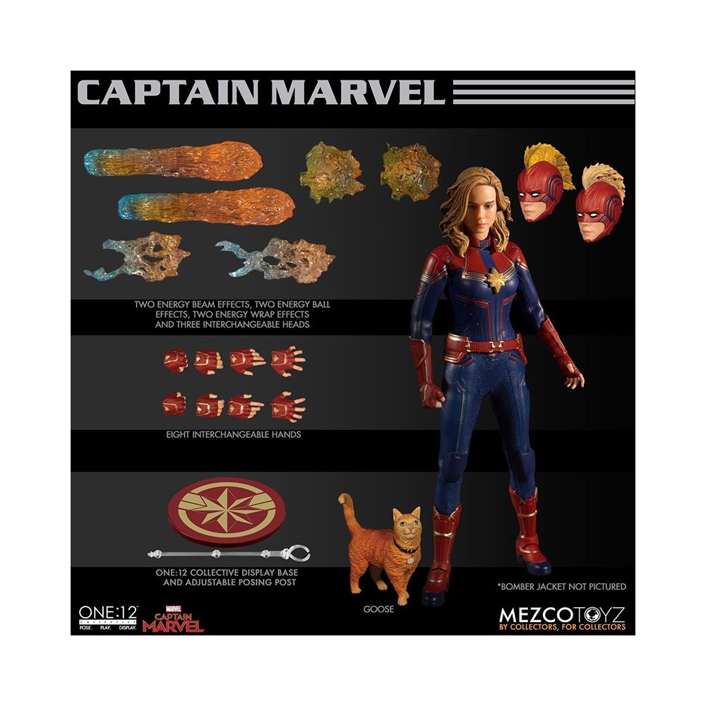 MEZCO TOYS CAPTAIN MARVEL CLOTH ONE:12 COLLECTIVE ACTION FIGURE