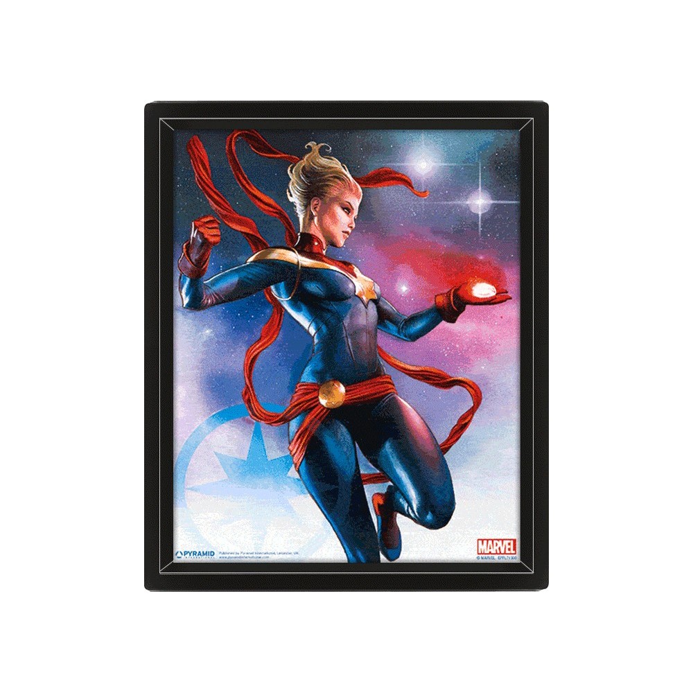 CAPTAIN MARVEL LENTICULAR 3D POSTER 25X20CM PYRAMID INTERNATIONAL