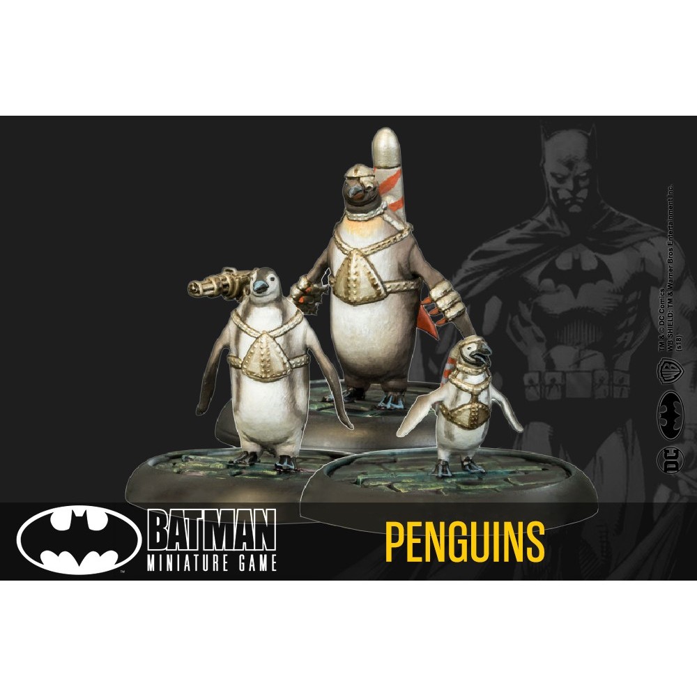 BATMAN MINIATURE GAME - PENGUINS MINI RESIN STATUE FIGURE KNIGHT MODELS
