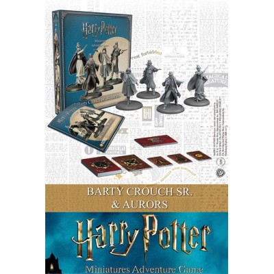 HARRY POTTER MINIATURE ADVENTURE GAME - BARTY CROUCH SR AND AURORS KNIGHT MODELS