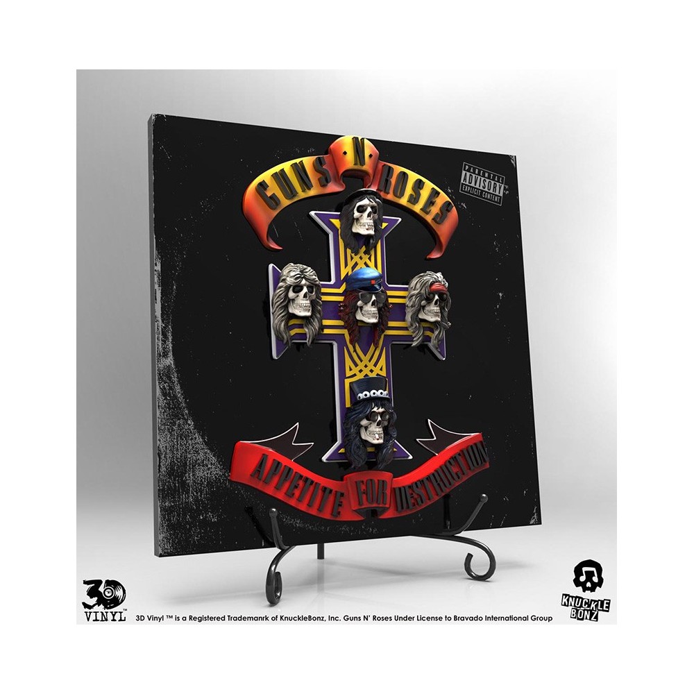 GUNS-N-ROSES APPETITE FOR DESTRUCTION 3D VINYL 30CM RESIN REPLICA KNUCKLEBONZ