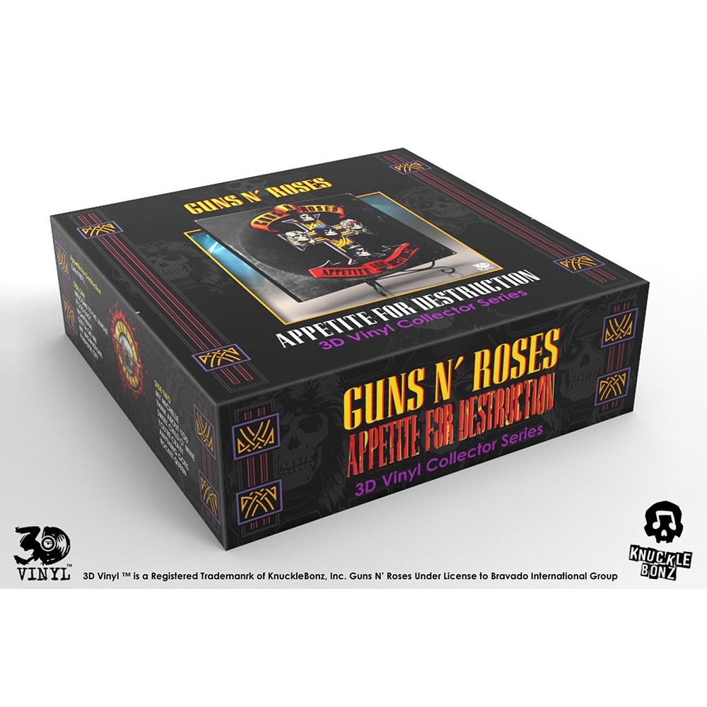 GUNS-N-ROSES APPETITE FOR DESTRUCTION 3D VINYL 30CM RESIN REPLICA KNUCKLEBONZ