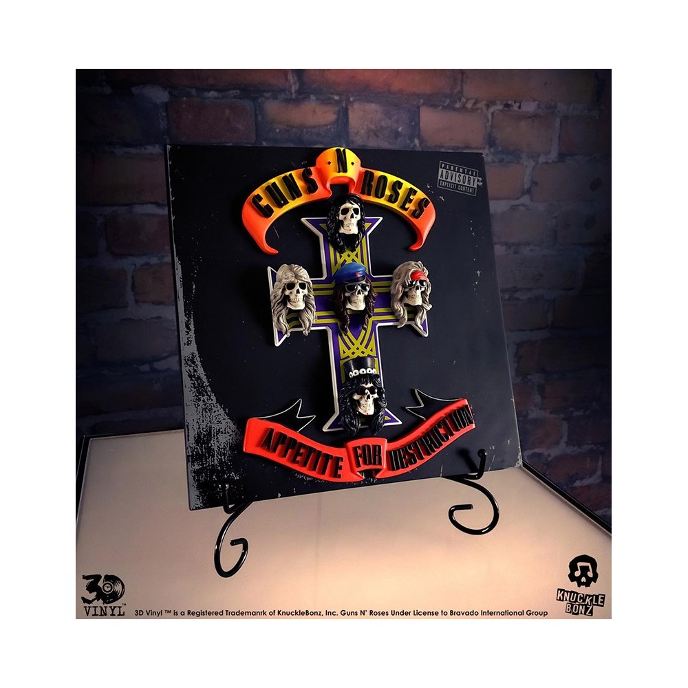 GUNS-N-ROSES APPETITE FOR DESTRUCTION 3D VINYL 30CM RESIN REPLICA KNUCKLEBONZ