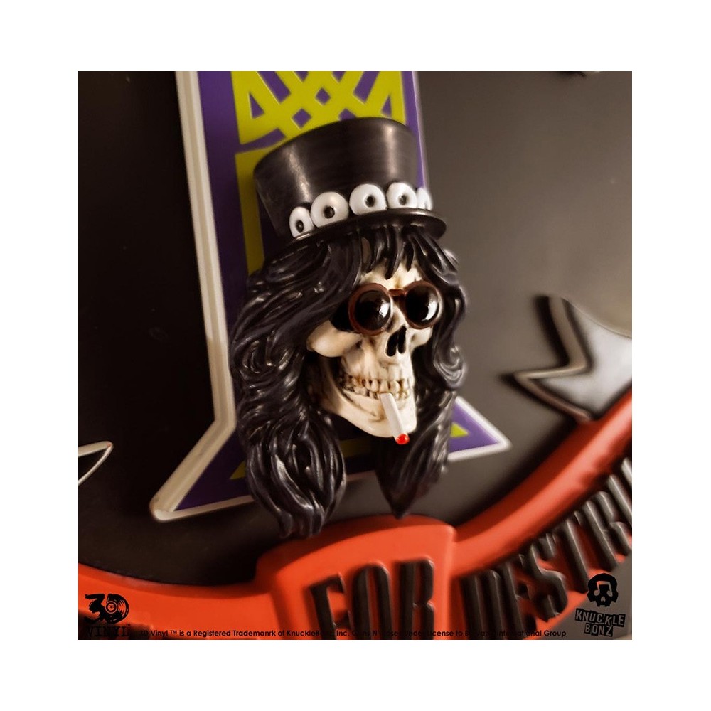 GUNS-N-ROSES APPETITE FOR DESTRUCTION 3D VINYL 30CM RESIN REPLICA KNUCKLEBONZ