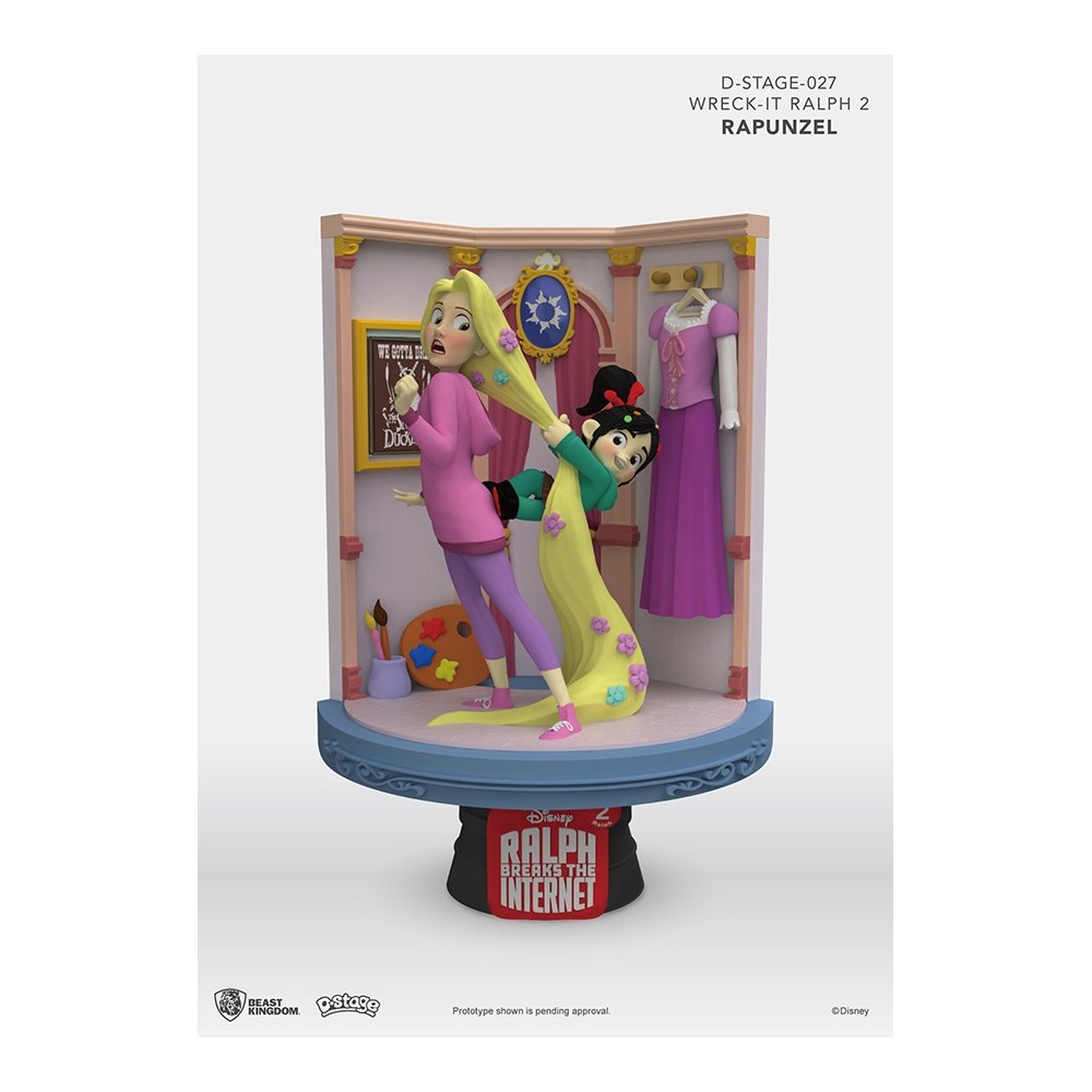 BEAST KINGDOM WRECK-IT RALPH 2 SPACCATUTTO D-STAGE 027 RAPUNZEL STATUE FIGURE DIORAMA