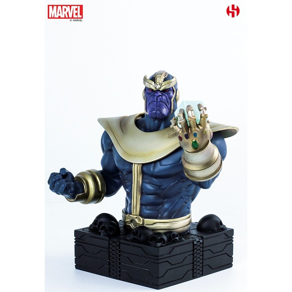 MARVEL THANOS THE MAD TITAN RESIN BUST 16 CM FIGURE SEMIC