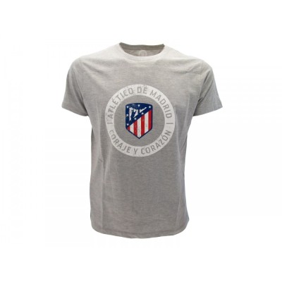 MAGLIA T SHIRT UFFICIALE ATLETICO MADRID CORAJE Y CORAZON GRIGIA