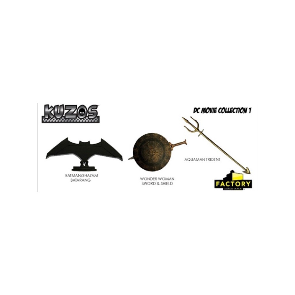 KUZOS DC MOVIE COLLECTION REPLICA METAL SET 5CM FACTORY ENTERTAINMENT