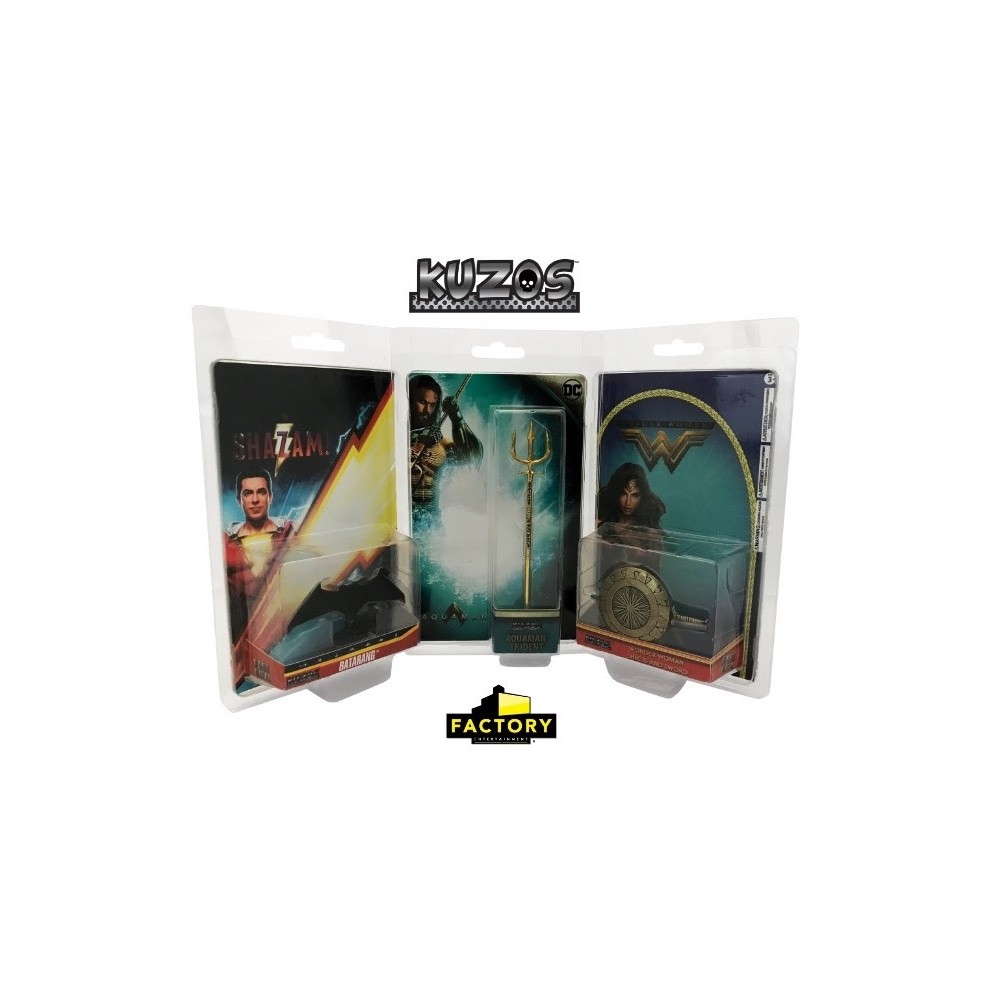 KUZOS DC MOVIE COLLECTION REPLICA METAL SET 5CM FACTORY ENTERTAINMENT