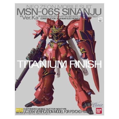 BANDAI MASTER GRADE MG MSN-06S SINANJU VER KA TITANIUM FINISH 1/100 MODEL KIT