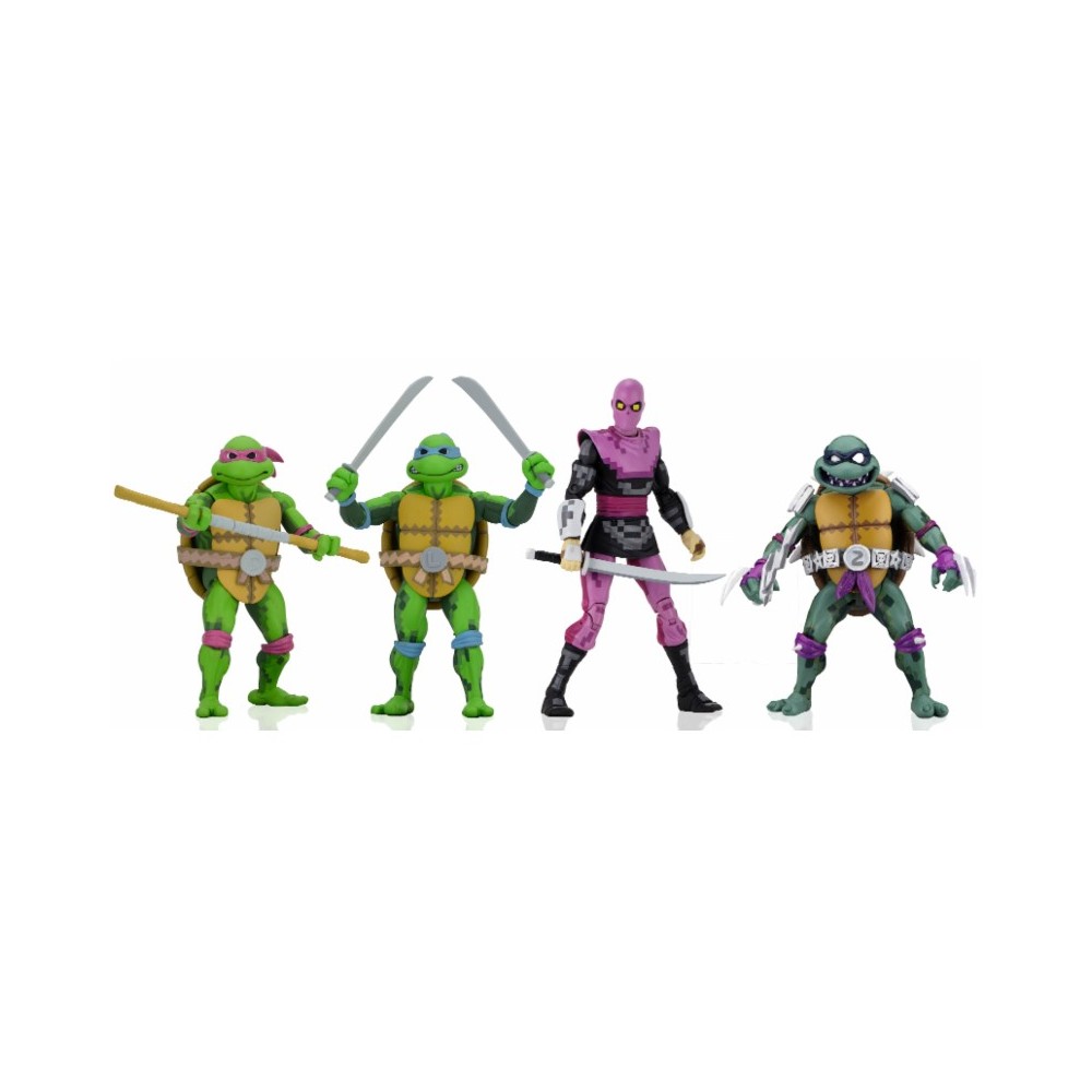 NECA TMNT TURTLES IN TIME SERIES 1 SET TEENAGE MUTANT NINJA TURTLES ACTION FIGURE