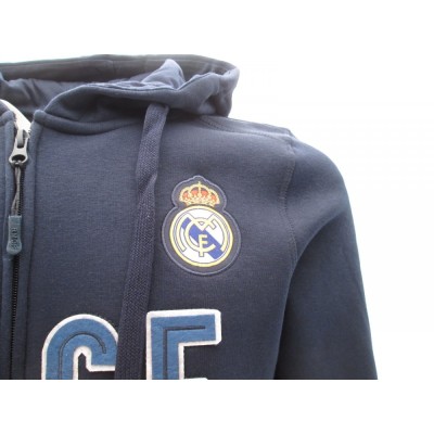 FELPA HOODIE ZIP UFFICIALE REAL MADRID RMCF
