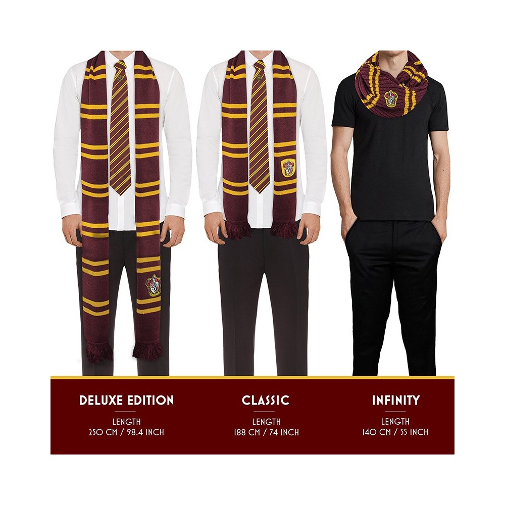 HARRY POTTER GRYFFINDOR GRIFONDORO DELUXE SCARF SCIARPA CINEREPLICAS