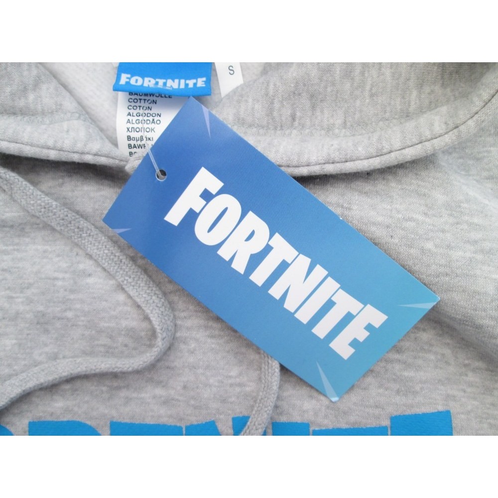 FELPA HOODIE FORTNITE LOGO GRIGIA